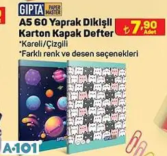 GIPTA A5 60 YAPRAK DİKİŞLİ KARTON KAPAK DEFTER